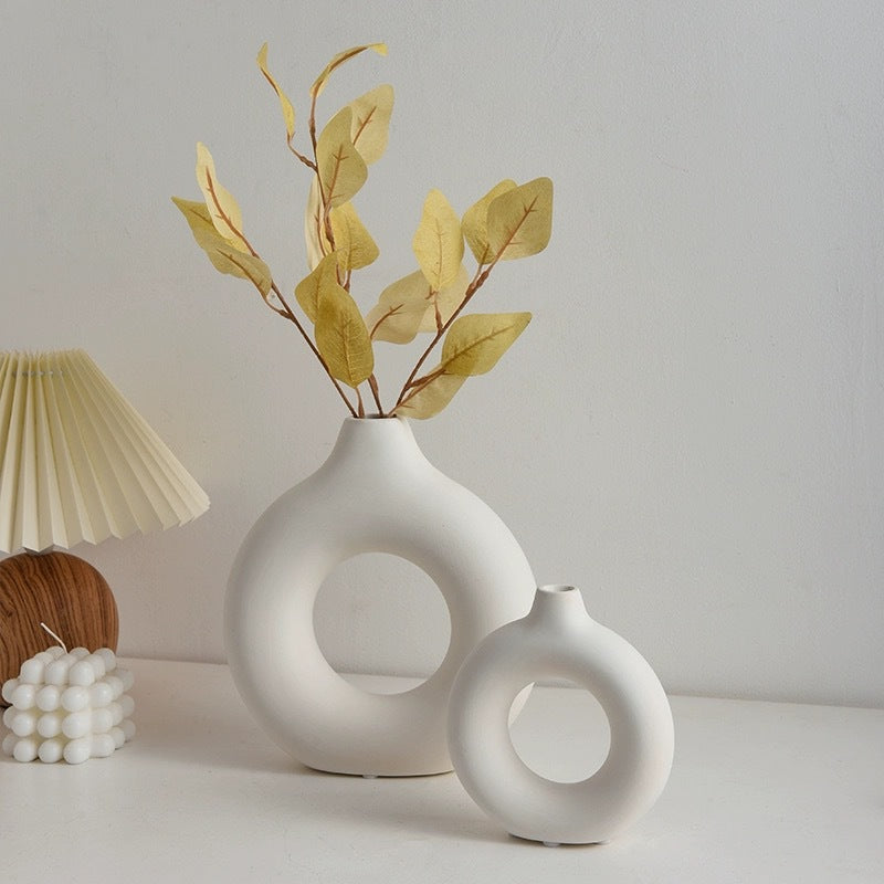 Nordic Creative Donut Ceramic Vase