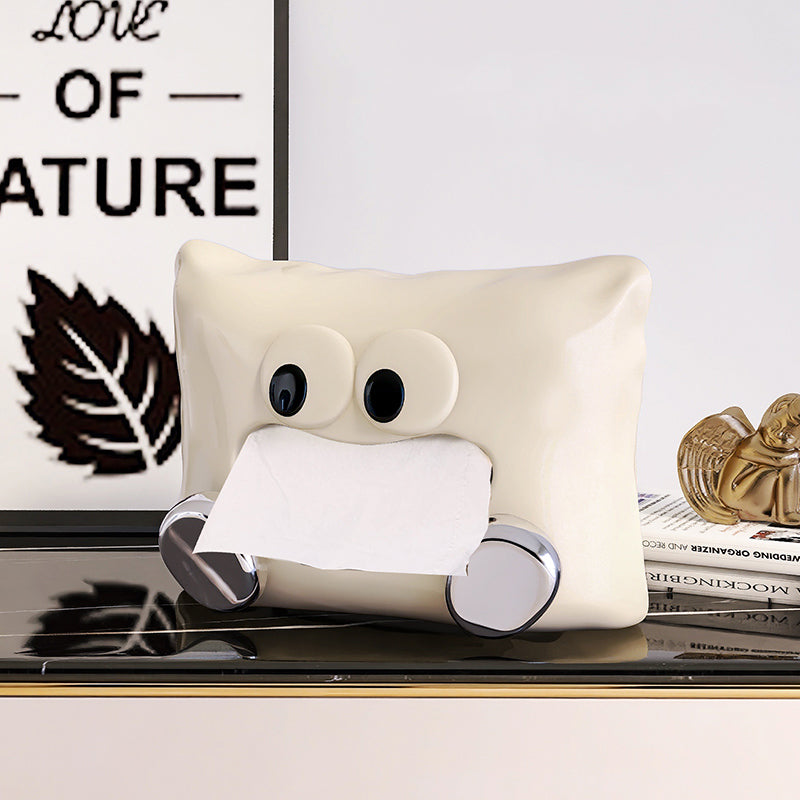 Creative small pillow high-grade ceramic tissue box