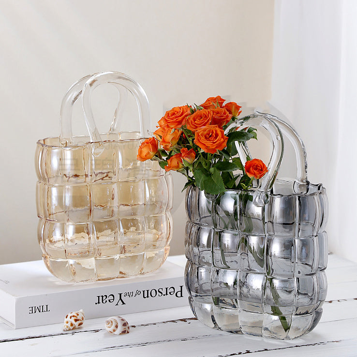 Original Nordic Ins style handbag glass vase