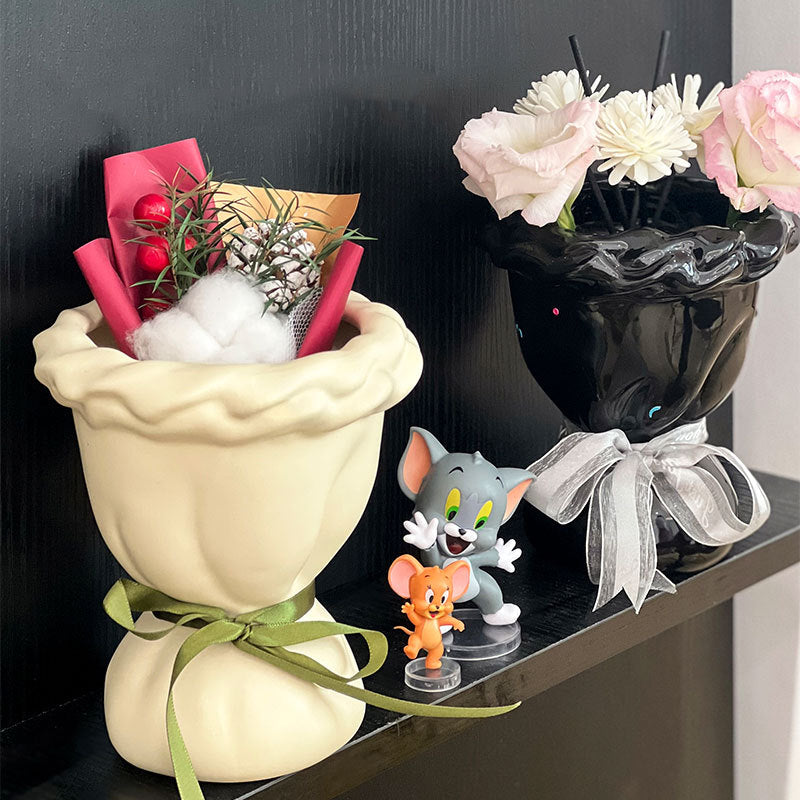 Creative Cream Ceramic Vase Ornaments