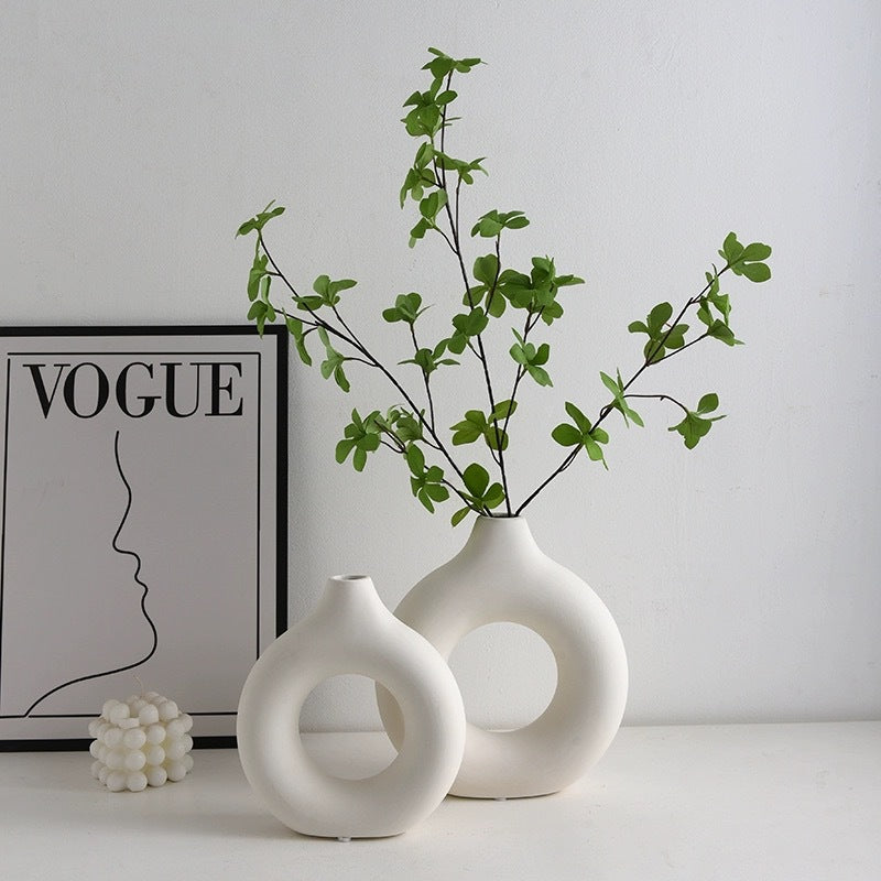 Nordic Creative Donut Ceramic Vase