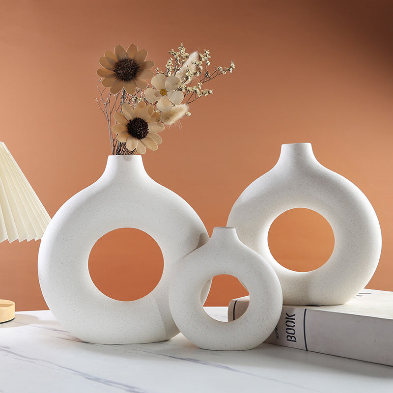 Nordic Creative Donut Ceramic Vase