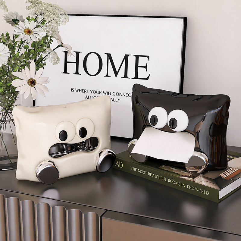 Creative small pillow high-grade ceramic tissue box