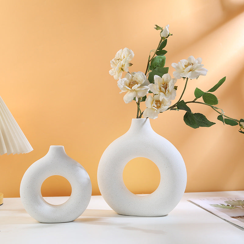 Nordic Creative Donut Ceramic Vase