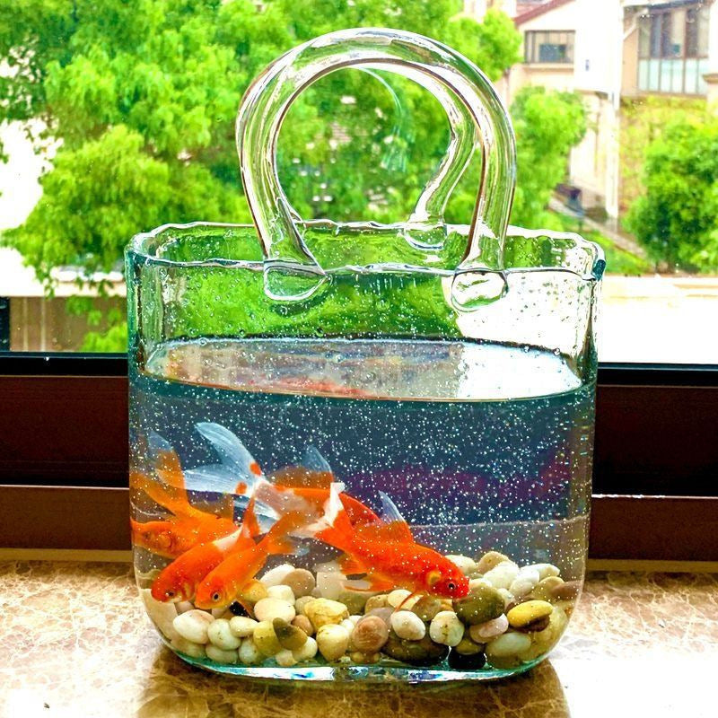 Creative Ins style transparent glass bubble bag vase decoration