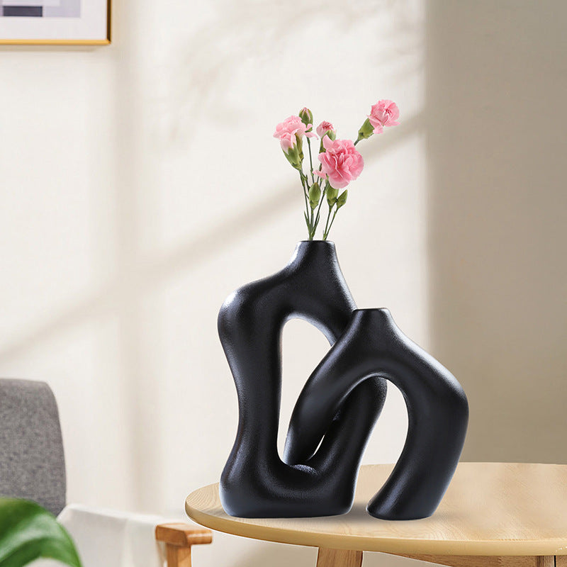 Exquisite Ceramic Art Vase Set: Add Elegant Beauty to Your Space