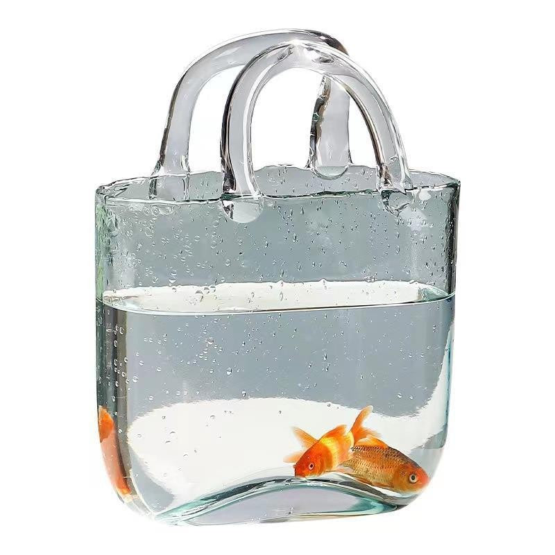 Creative Ins style transparent glass bubble bag vase decoration