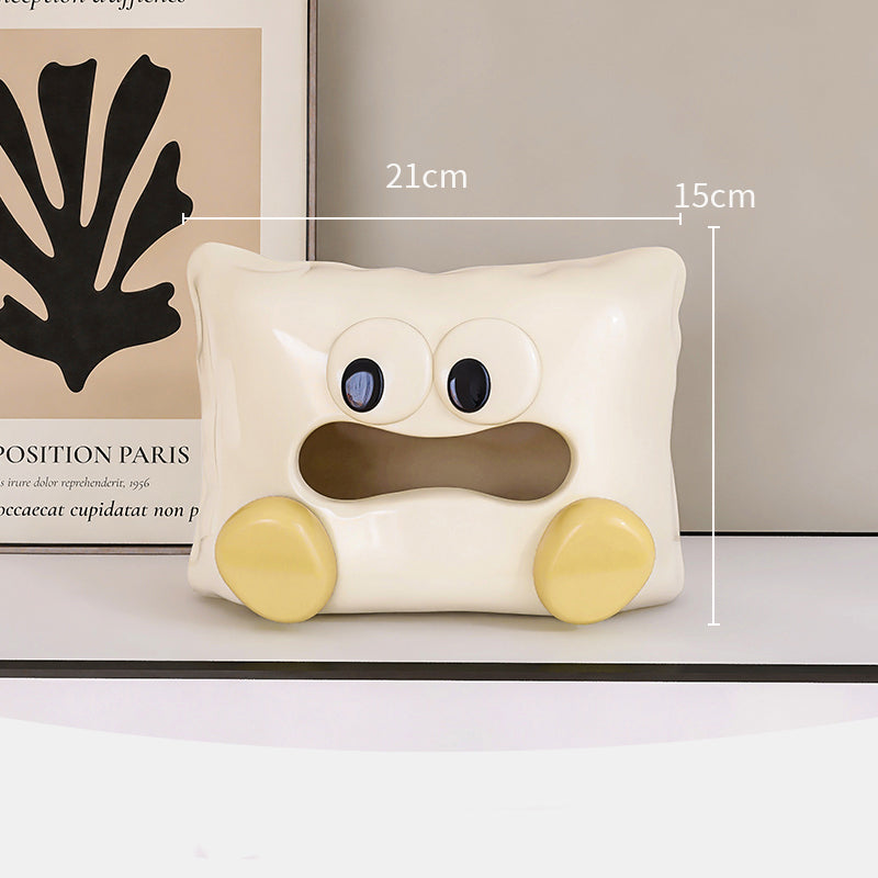 Creative small pillow high-grade ceramic tissue box