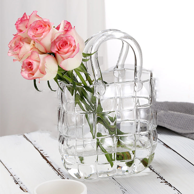 Original Nordic Ins style handbag glass vase