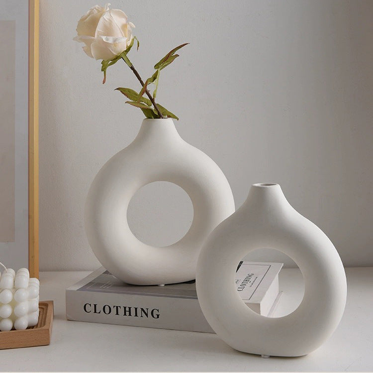 Nordic Creative Donut Ceramic Vase