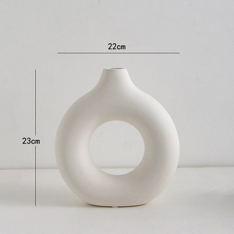 Nordic Creative Donut Ceramic Vase