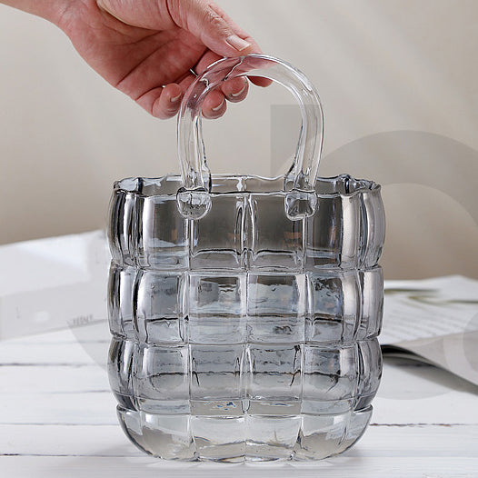 Original Nordic Ins style handbag glass vase