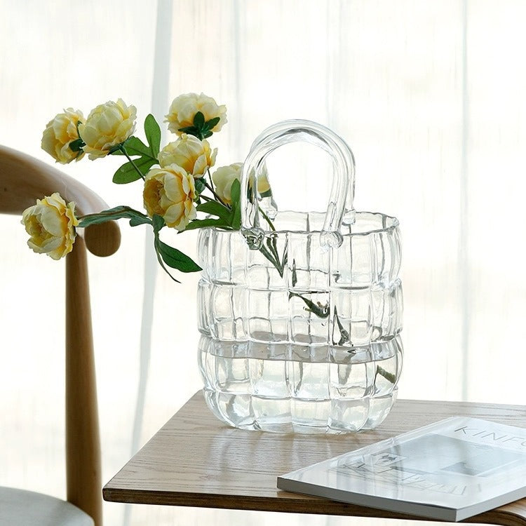 Original Nordic Ins style handbag glass vase