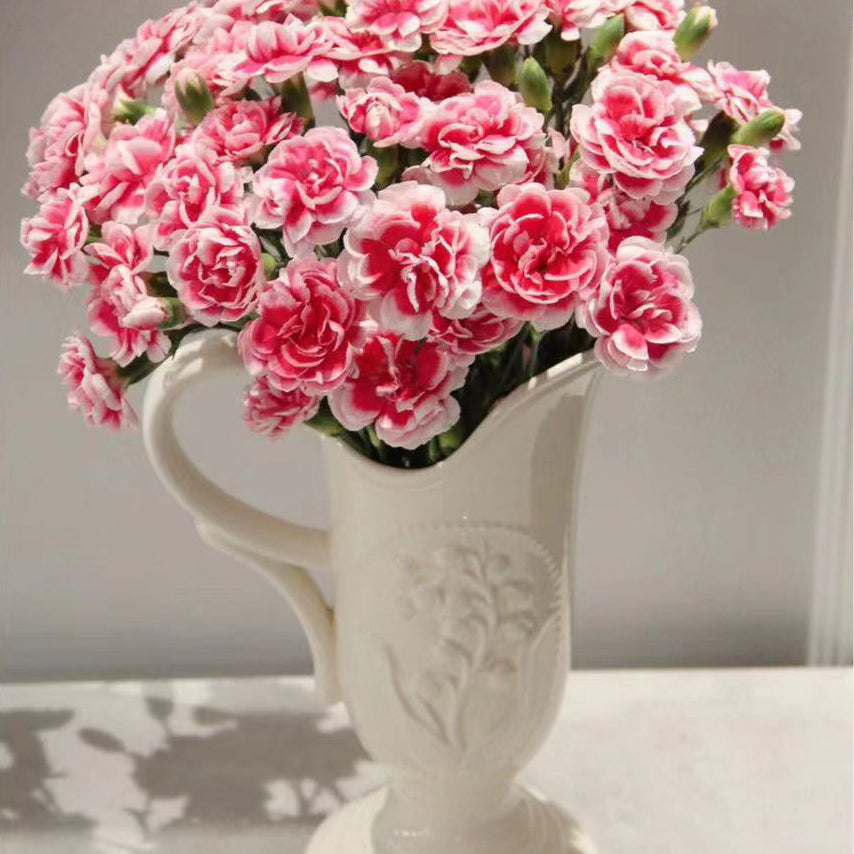 Retro Ins Style Cream Ceramic Pot Vase Ornaments