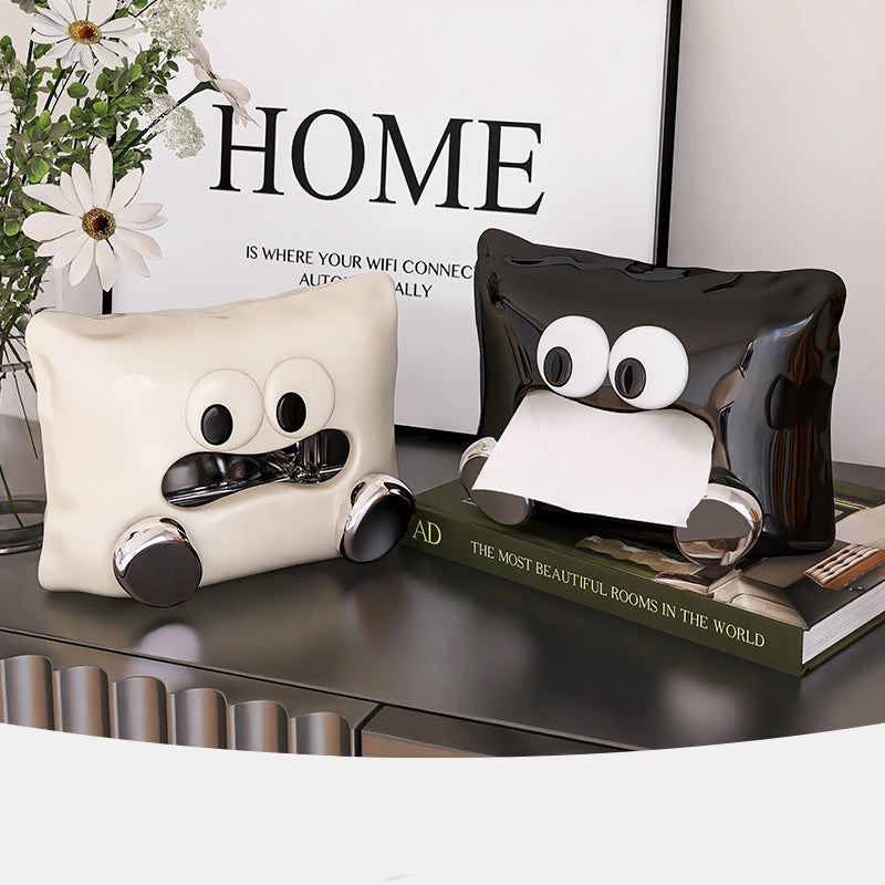 Creative small pillow high-grade ceramic tissue box