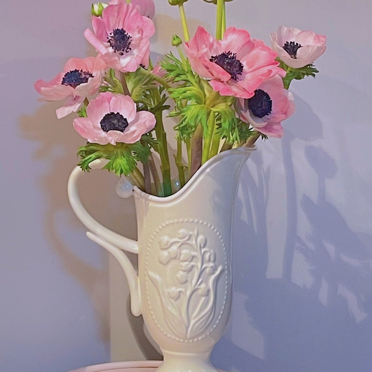 Retro Ins Style Cream Ceramic Pot Vase Ornaments