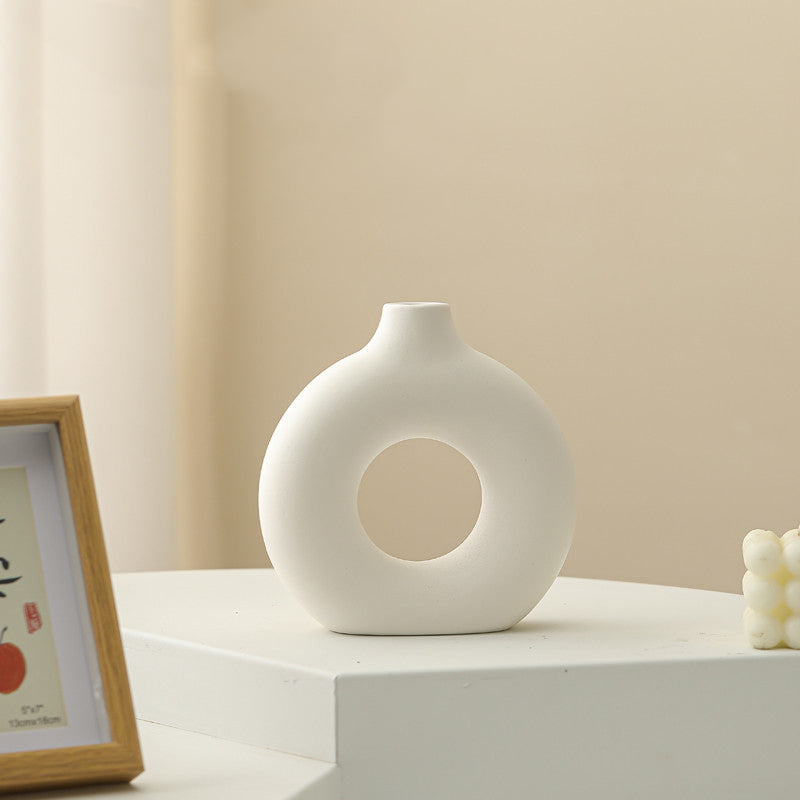 Nordic Creative Donut Ceramic Vase