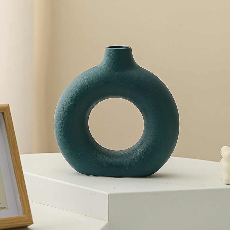 Nordic Creative Donut Ceramic Vase