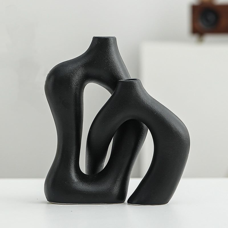 Exquisite Ceramic Art Vase Set: Add Elegant Beauty to Your Space