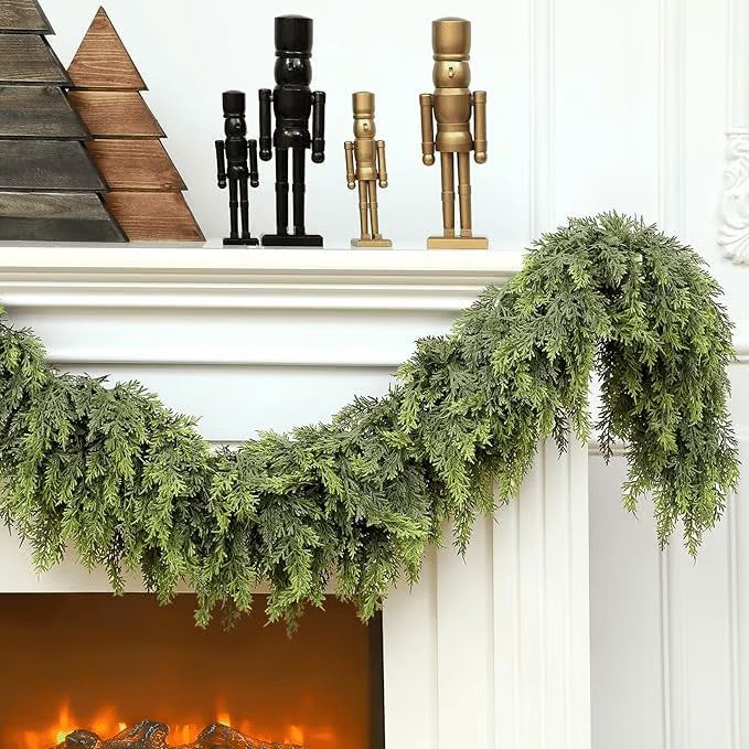 ✨ Christmas Artificial Cedar Garland - 72 In!