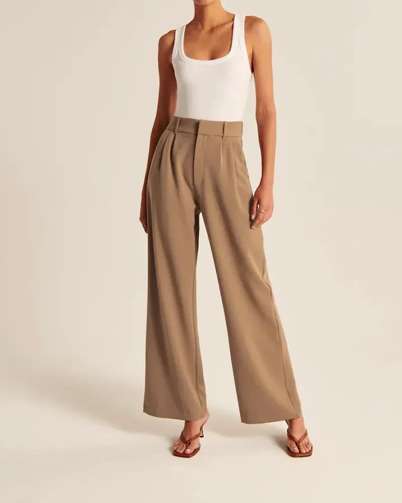 Lightweight Tailored Wide Leg Pants (Buy 2 Free Shipping)