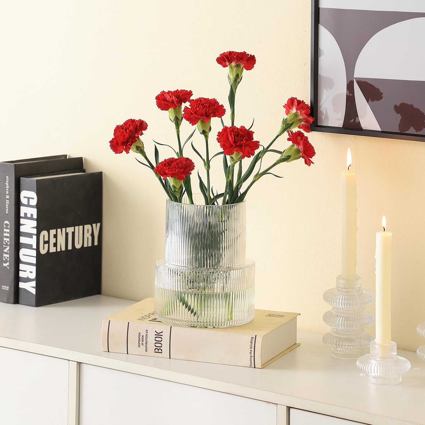 Modern simple light luxury glass vase