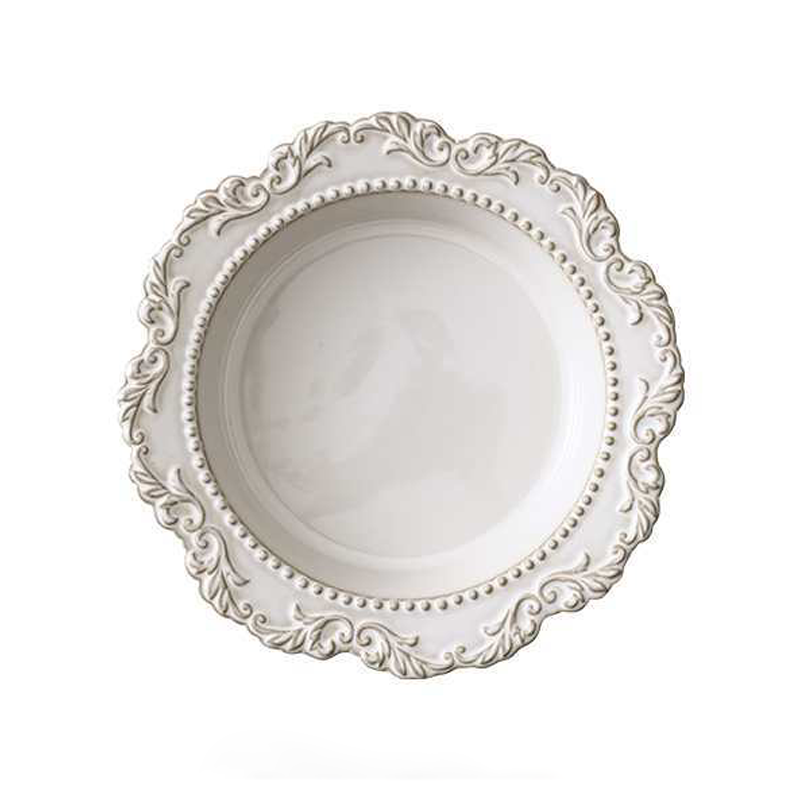 Exquisite Vintage Embossed Ceramic Salad Bowls: The Perfect Personalized Gift