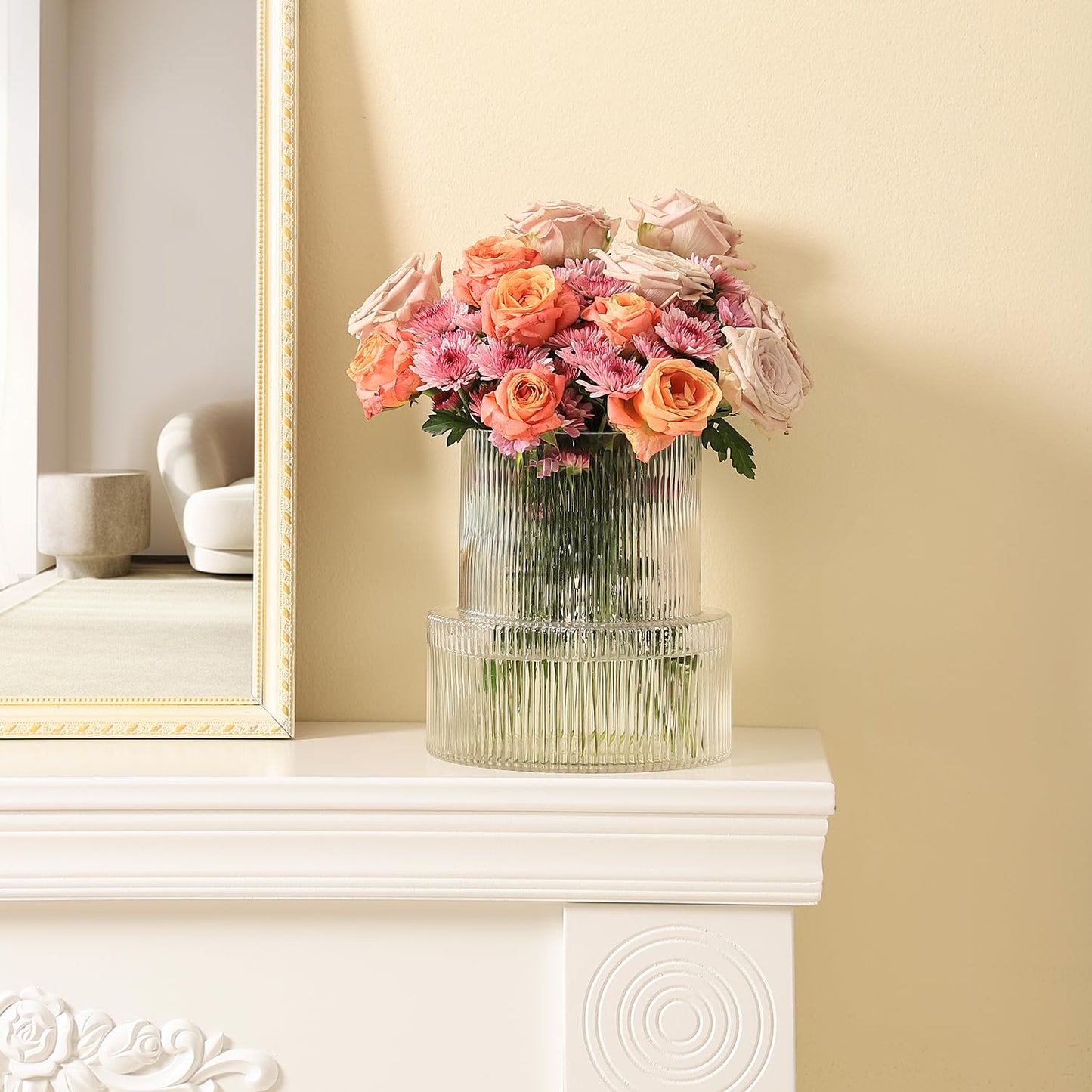 Modern simple light luxury glass vase