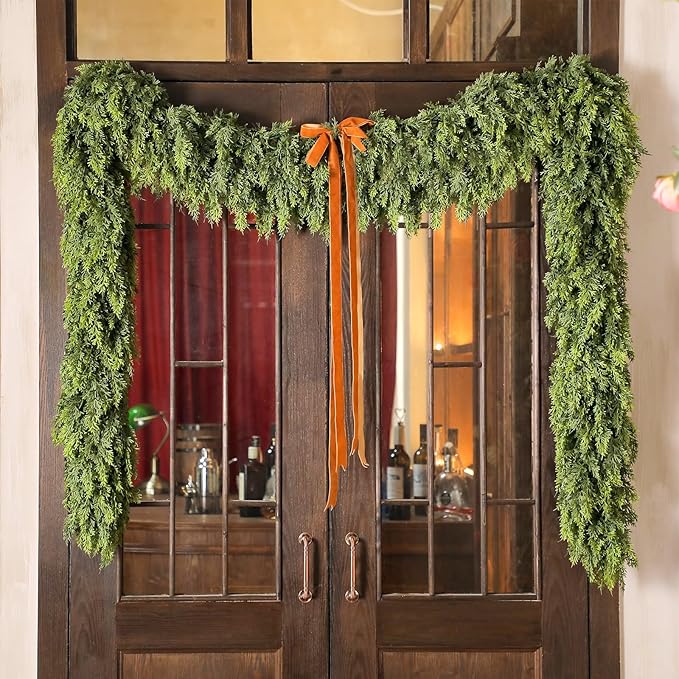 ✨ Christmas Artificial Cedar Garland - 72 In!